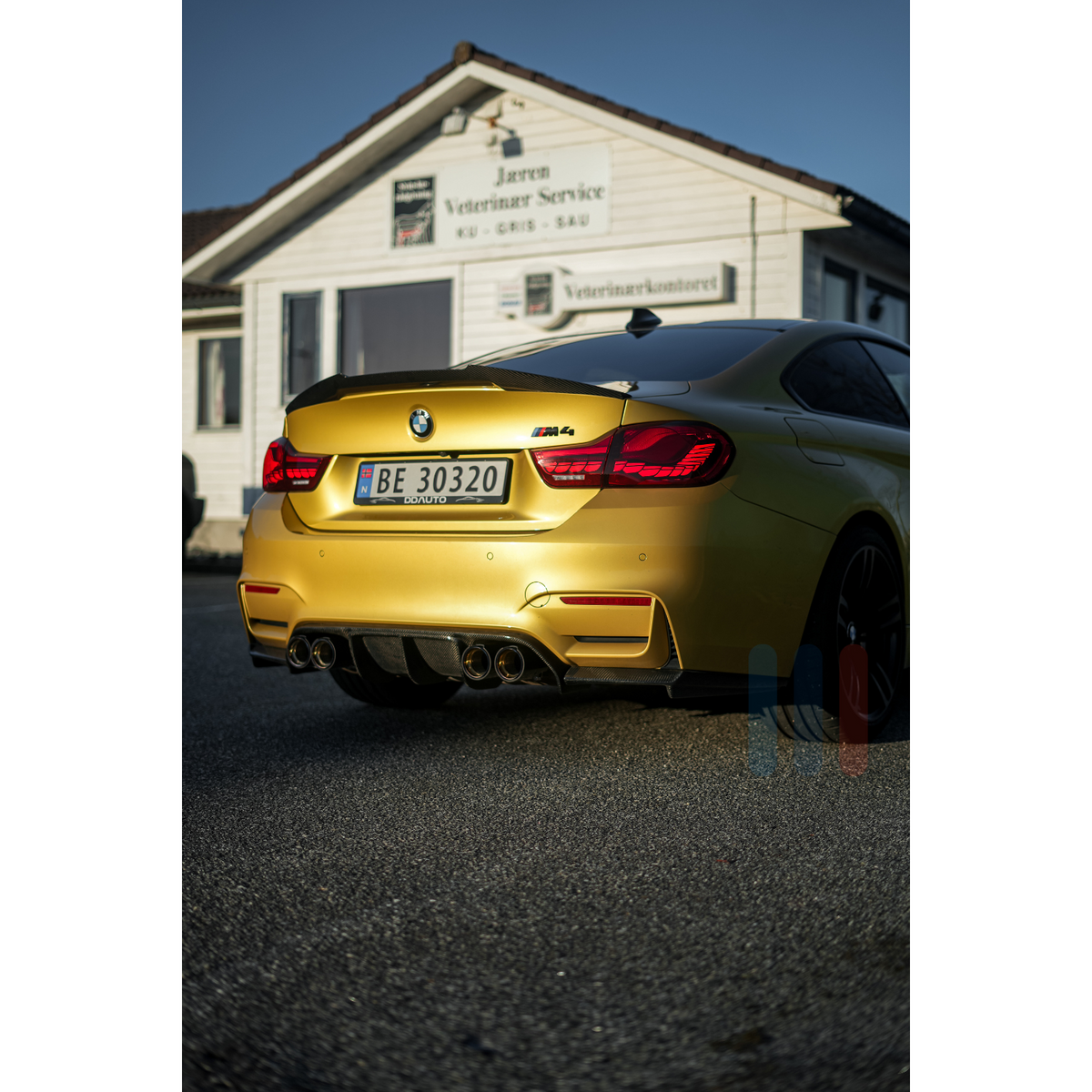 BMW F8x/F1x Karbon Endestusser (Blå)