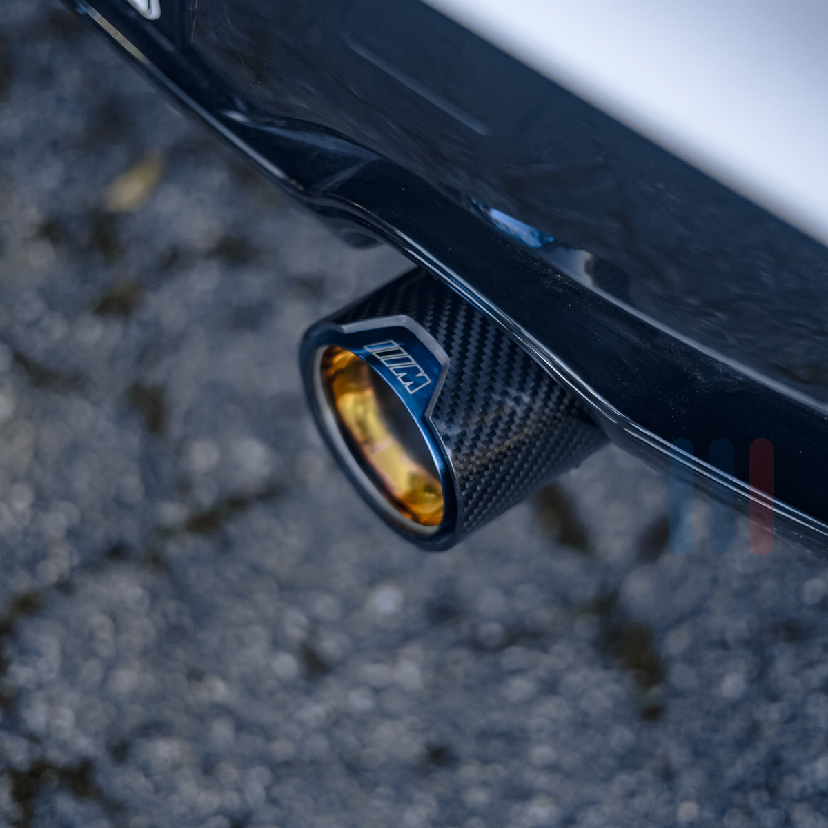 BMW F2x/F3x Karbon Endestuss (Blå)