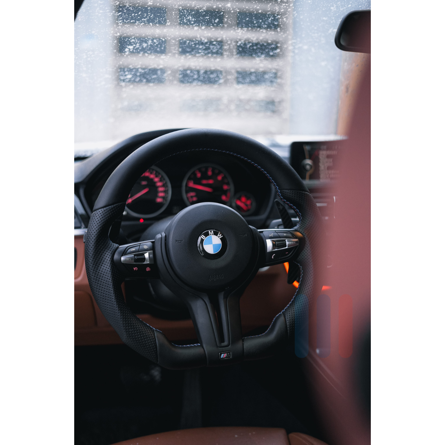 BMW F1x Custom Skinn Ratt (Rattvarme)