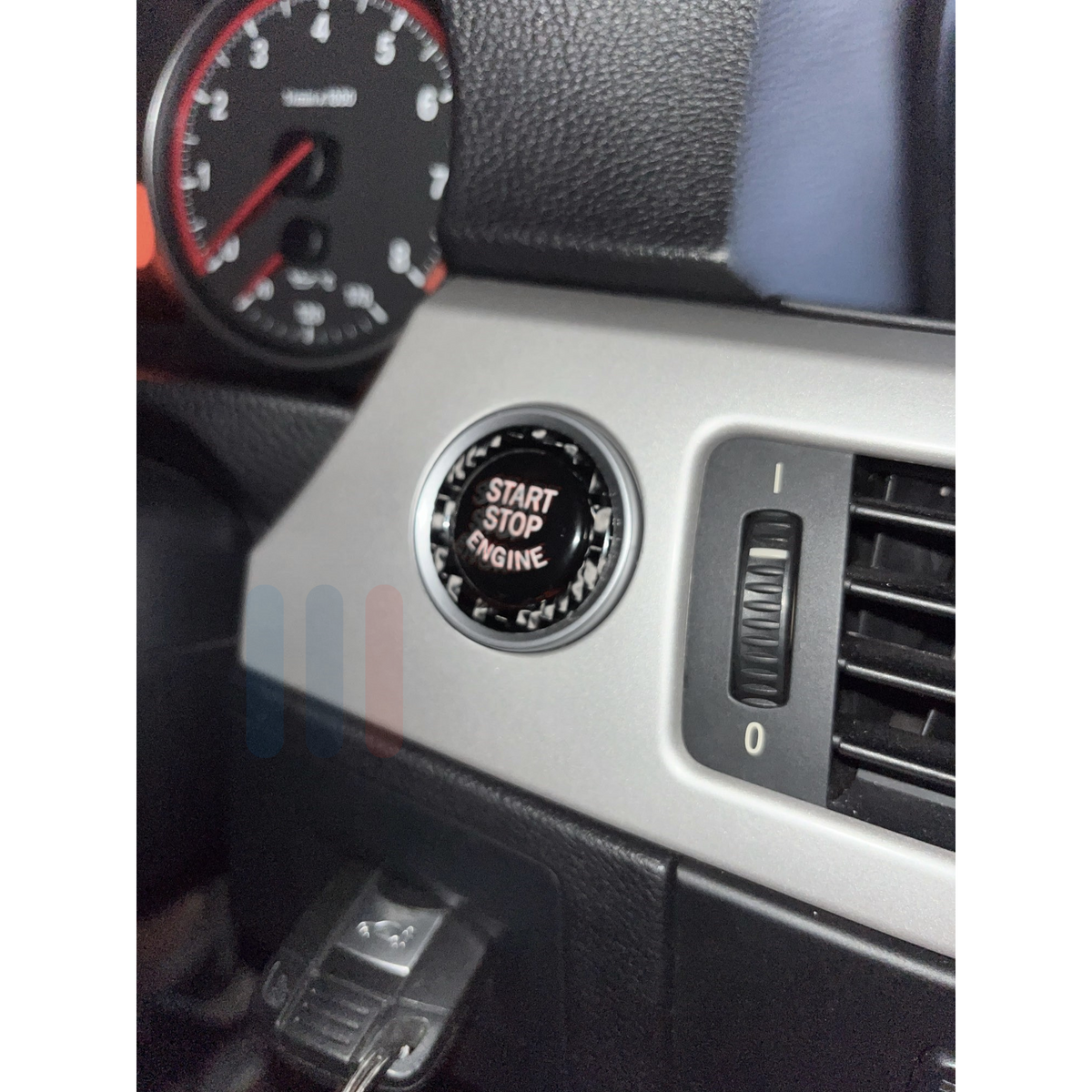 BMW E9x Karbon Startknapp Ring