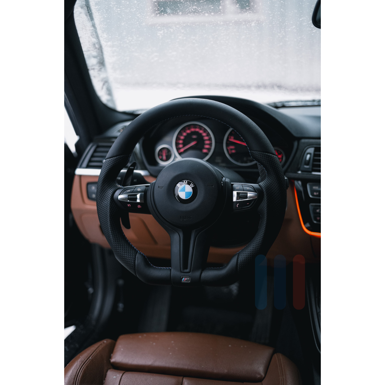 BMW F2x/F3x/F8x Custom Skinn Ratt (Rattvarme)