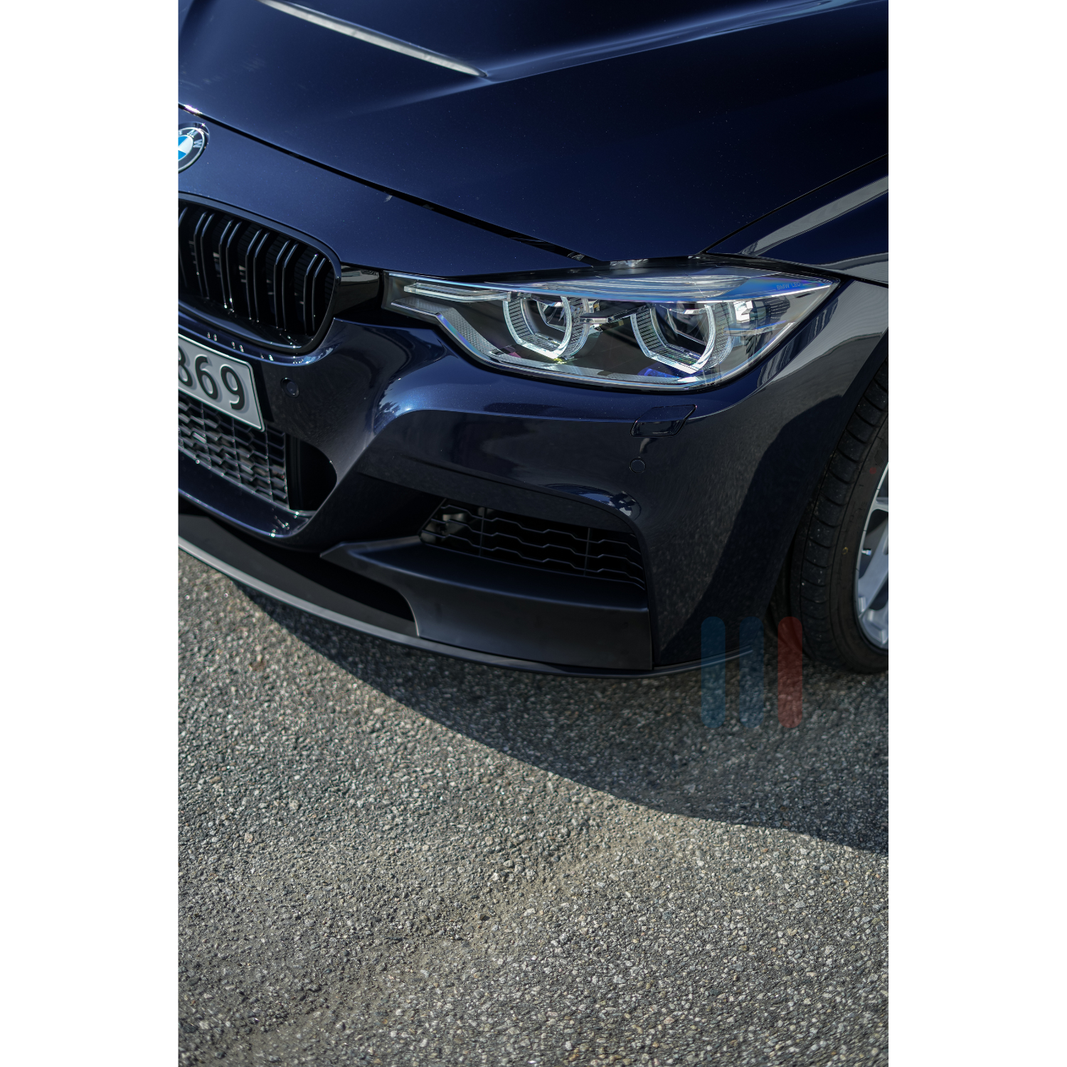 BMW F30/F31 V2 M-Performance Frontleppe (Matt Svart)