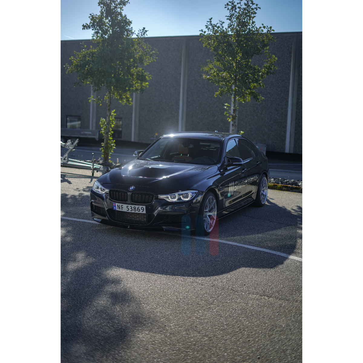 BMW F30/F31 M-Performance Sideskjørt (Matt Svart)