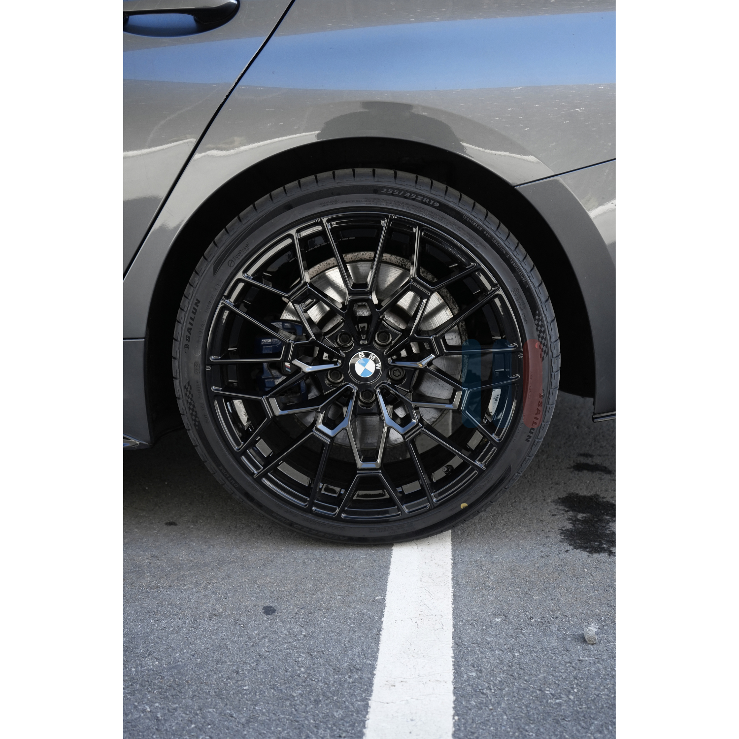 BMW 19" Gloss Black 827M Style Felgsett (5x112 66.6MM)