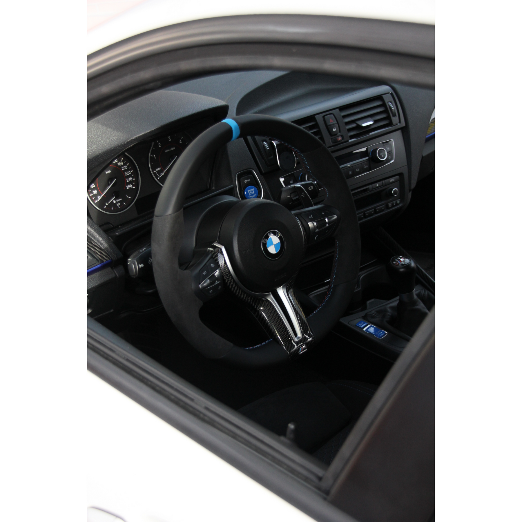 BMW F2x/F3x/F8x M-Performance Style Alcantara/Skinn Ratt